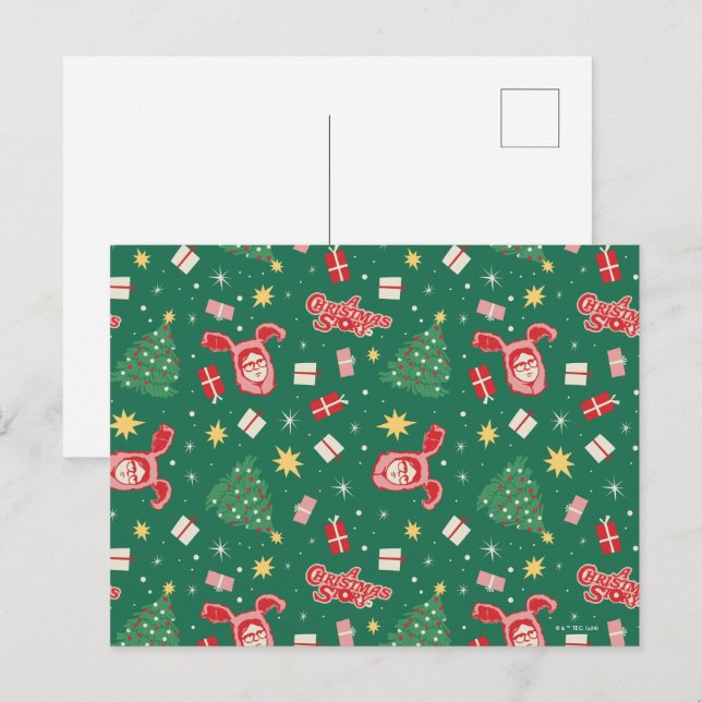 Carte Postale Une histoire de Noël | Motif d'icône de Noël (Devant / Derrière)