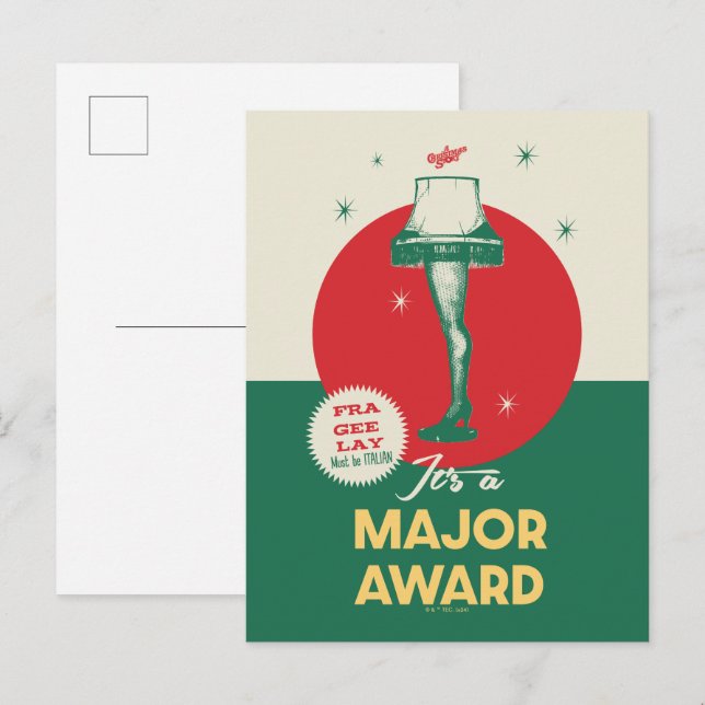 Carte Postale Une histoire de Noël | Prix majeur de la lampe de  (Devant / Derrière)