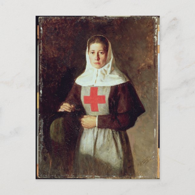 Carte Postale Une infirmière, 1886 (Devant)