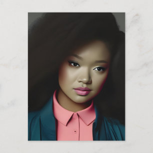 Carte Postale Une jeune femme confiante