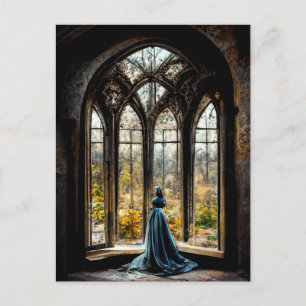 Carte Postale Une jeune fille dans son palais gothique