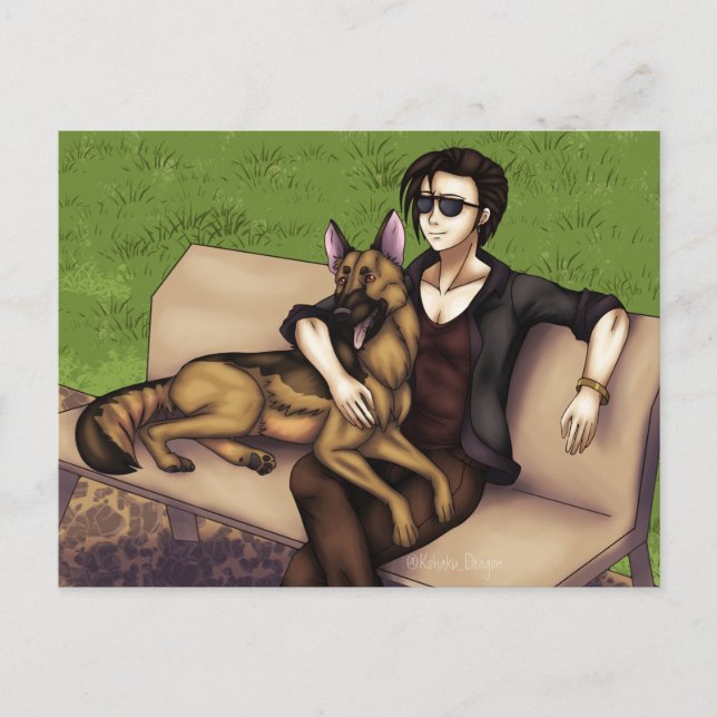 Carte Postale Une journée au Dog Park Card (Devant)