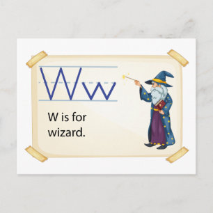 Carte Postale Une lettre W pour l'assistant