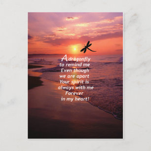 Carte Postale Une libellule pour me rappeler