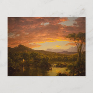 Carte Postale Une maison de campagne par l'église Frederic Edwin