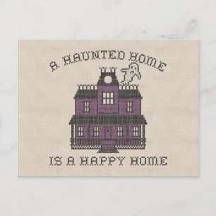 Carte Postale Une maison hantée est une maison heureuse croix St