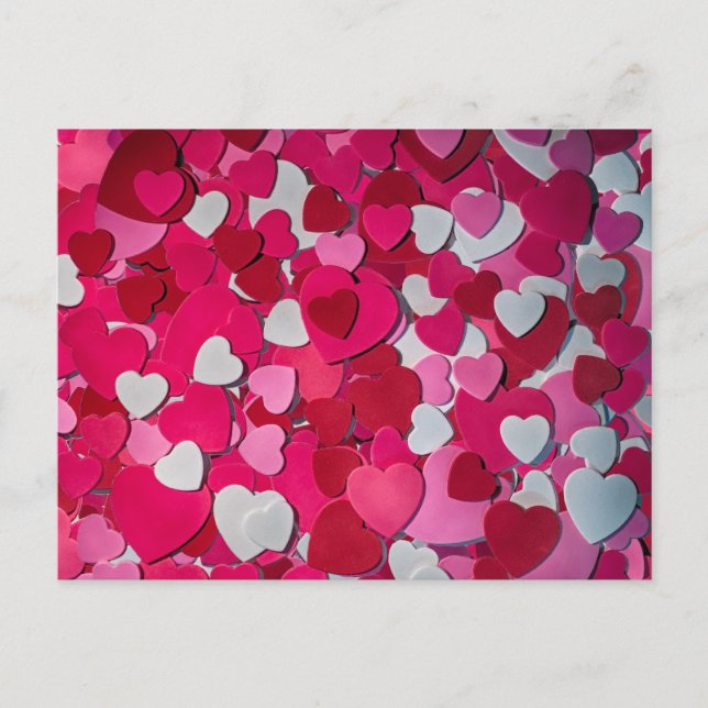 Carte Postale Une mer de coeur festif pour l'amour (Devant)