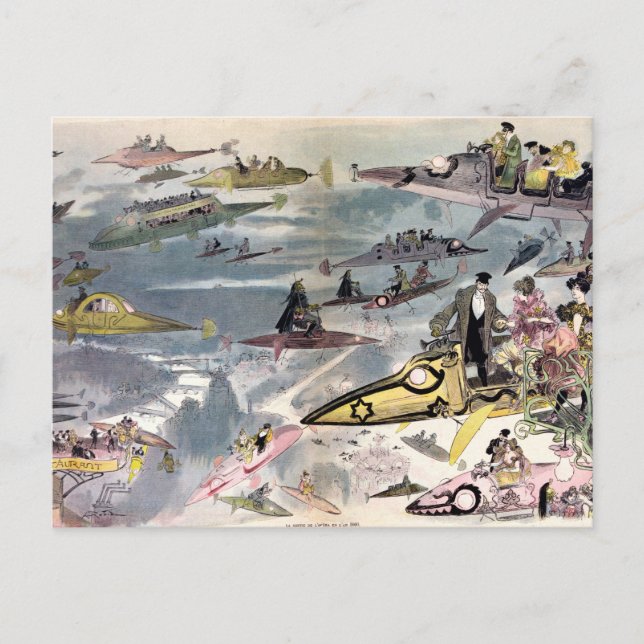 Carte Postale Une nuit à l'opéra en 2000 par Albert Robida Post (Devant)