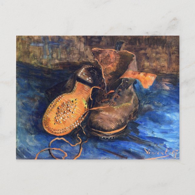 Carte Postale Une paire de chaussures de Vincent van Gogh 1887 (Devant)