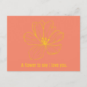 Carte postale - Une pensée pour dire je t'aime. 
