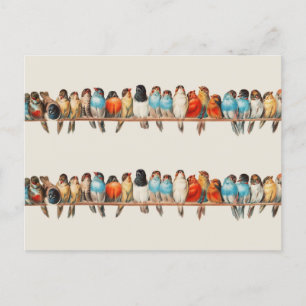 Carte Postale Une perche d'oiseaux par Hector Giacomelli