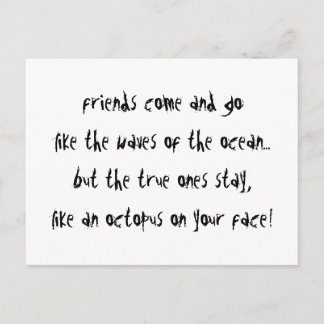 Carte Postale "Une pieuvre sur votre visage"