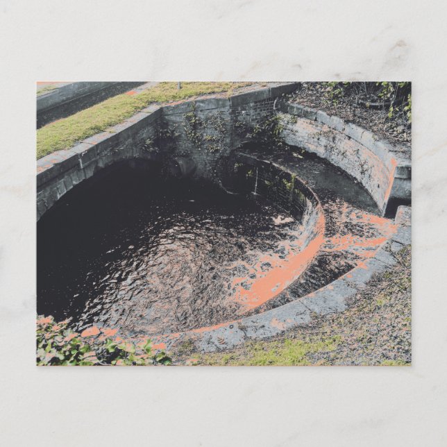 Carte Postale Une piscine orange à Welshpool (Devant)