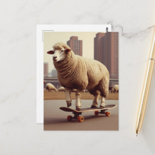 Carte Postale Une planche à roulettes