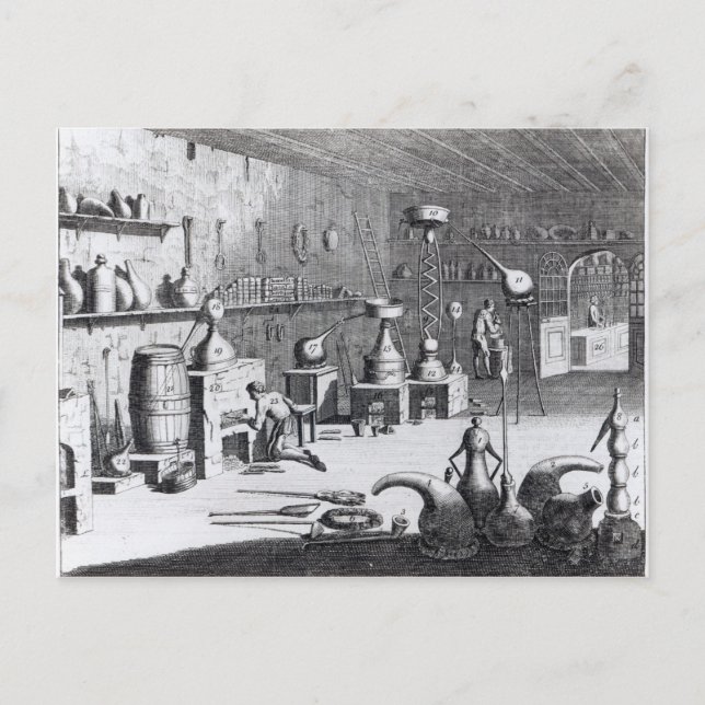 Carte Postale Une première vue de la chimie pratique (Devant)