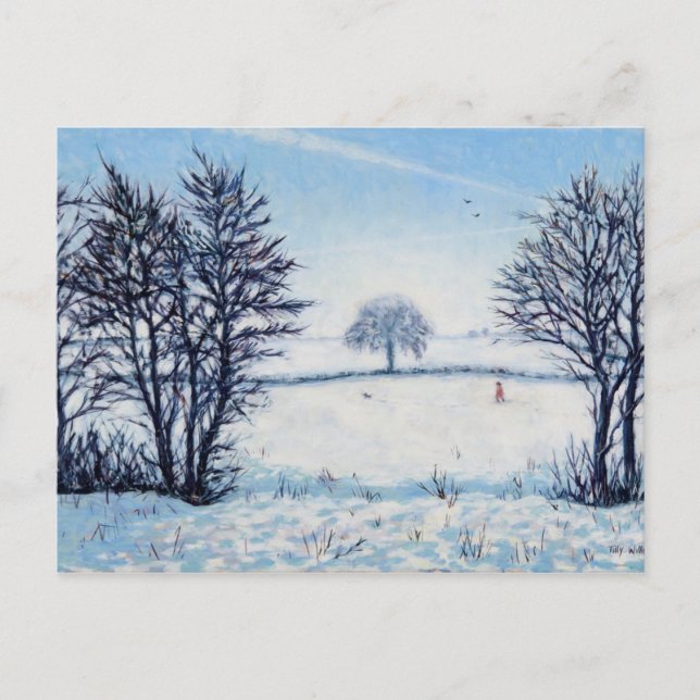 Carte Postale Une promenade d'hivers (Devant)