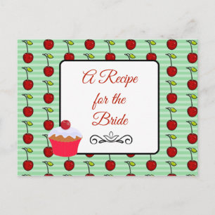 Carte Postale Une recette pour la Mariage mariée Recette Card