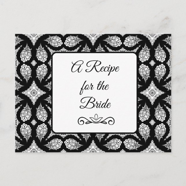 Carte Postale Une recette pour la Mariage mariée Recette Card (Devant)