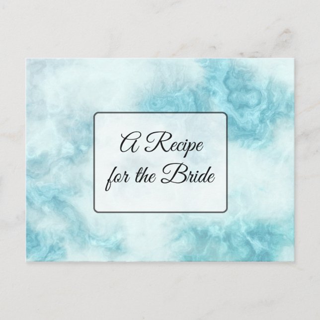 Carte Postale Une recette pour la Mariage mariée Recette Card (Devant)