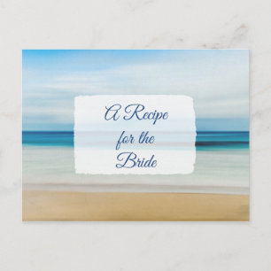 Carte Postale Une recette pour la Mariage mariée Recette Card