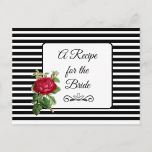 Carte Postale Une recette pour la Mariage mariée Recette Card
