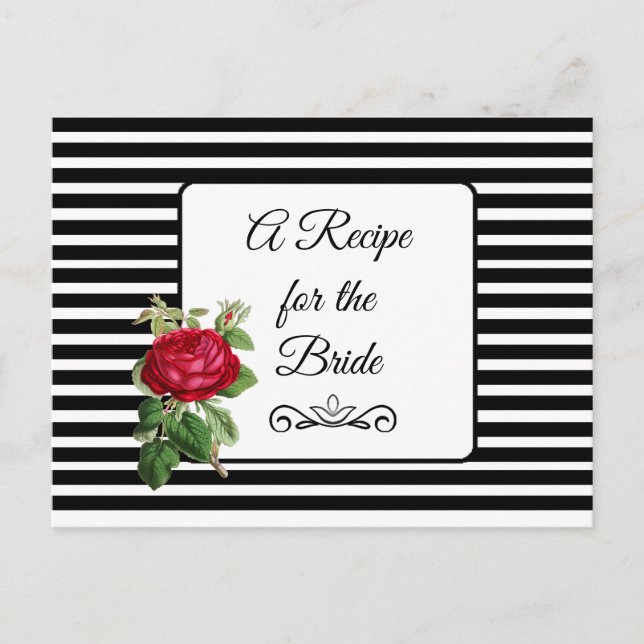 Carte Postale Une recette pour la Mariage mariée Recette Card (Devant)