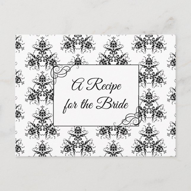 Carte Postale Une recette pour la Mariage mariée Recette Card (Devant)