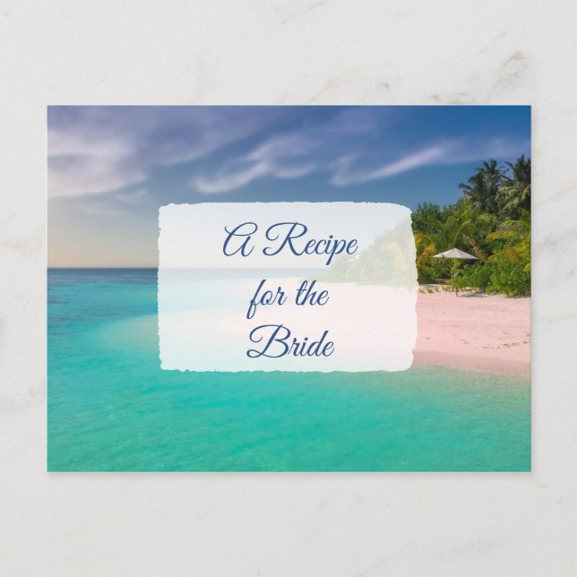 Carte Postale Une recette pour la Mariage mariée Recette Card (Devant)