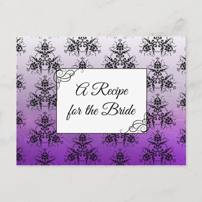 Carte Postale Une recette pour la Mariage mariée Recette Card (Devant)