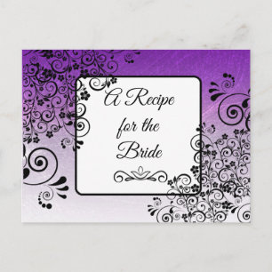 Carte Postale Une recette pour la Mariage mariée Recette Card