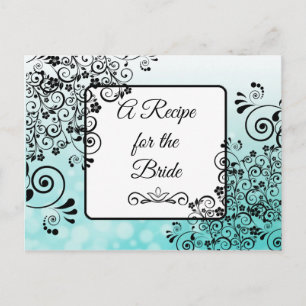 Carte Postale Une recette pour la Mariage mariée Recette Card