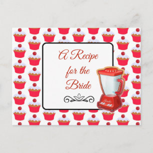 Carte Postale Une recette pour la Mariage mariée Recette Card