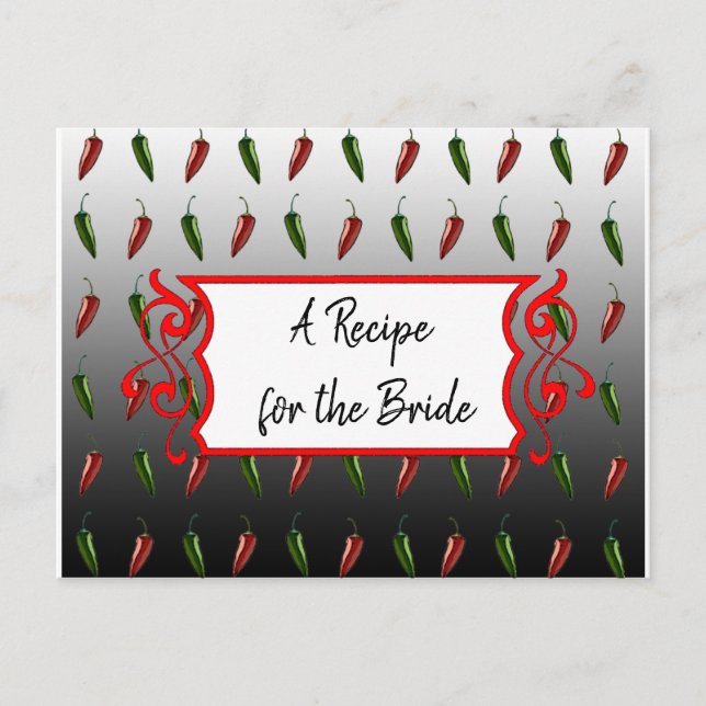 Carte Postale Une recette pour la Mariage mariée Recette Card (Devant)