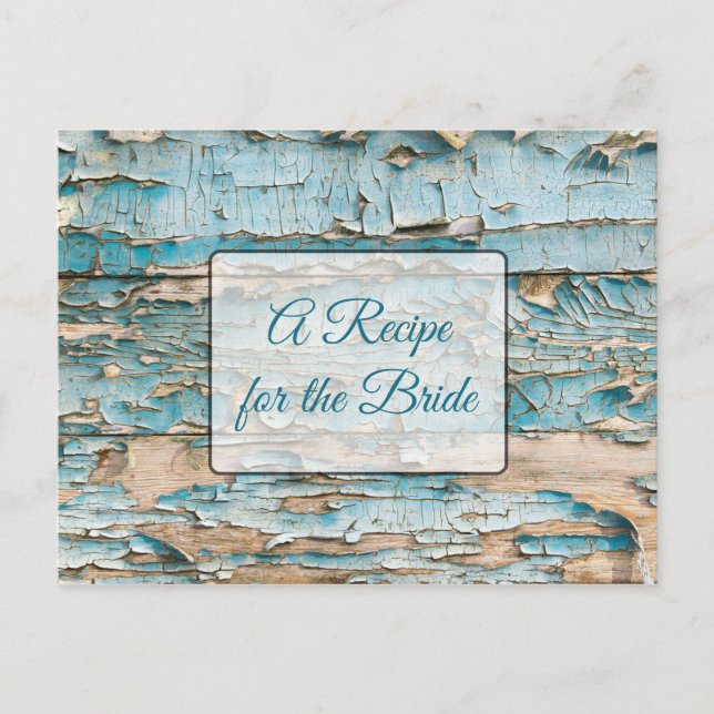 Carte Postale Une recette pour la Mariage mariée Recette Card (Devant)