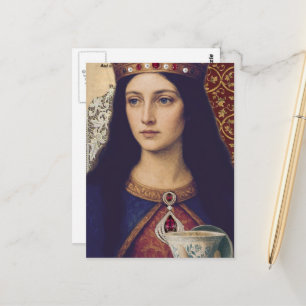 Carte Postale Une Reine avec un Collage de Médias Mixtes de Thé