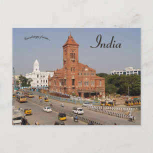 Carte Postale Une rue à Chennai en Inde