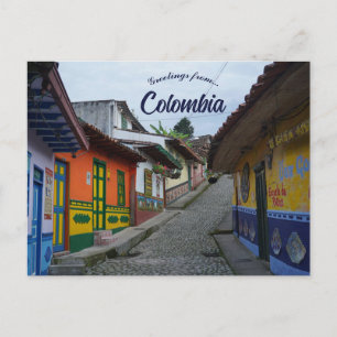 Carte Postale Une rue à Guatape en Colombie