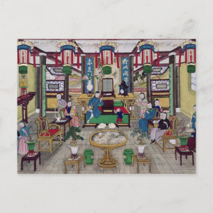Carte Postale Une salle à la maison de M. Kong, un marchand de P