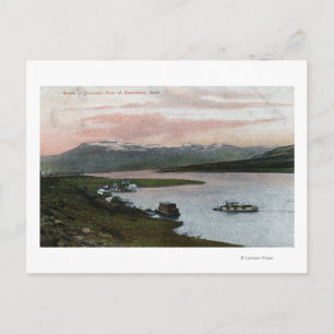 Carte Postale Une scène de bateau de rivière Columbia