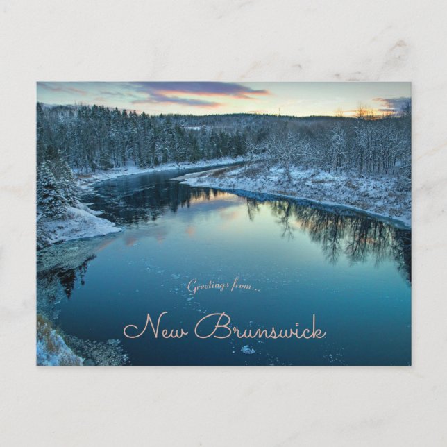 Carte Postale Une Scène D'Hiver Du Nouveau-Brunswick Canada (Devant)