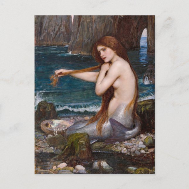 Carte Postale Une sirène de John William Waterhouse 1900 CC1005 (Devant)