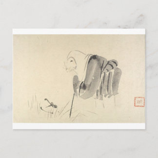 Carte Postale Une souris comme un moine par Shibata Zeshin