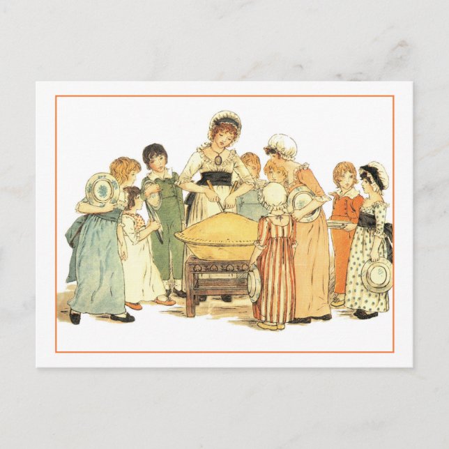 Carte Postale Une tarte à la pomme : Coupez-La (Devant)