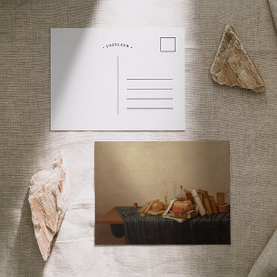 Carte Postale Une Vanité avec livres et crâne   Gerrit van Vucht