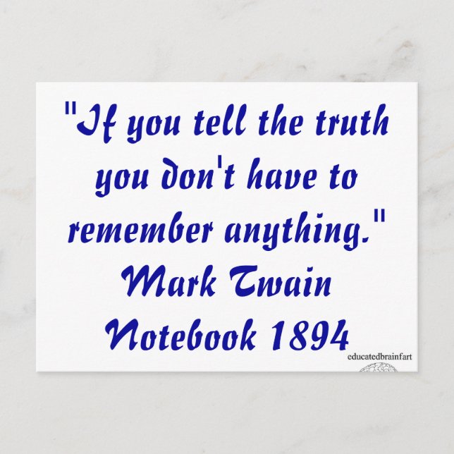 Carte Postale Une vérité (Devant)