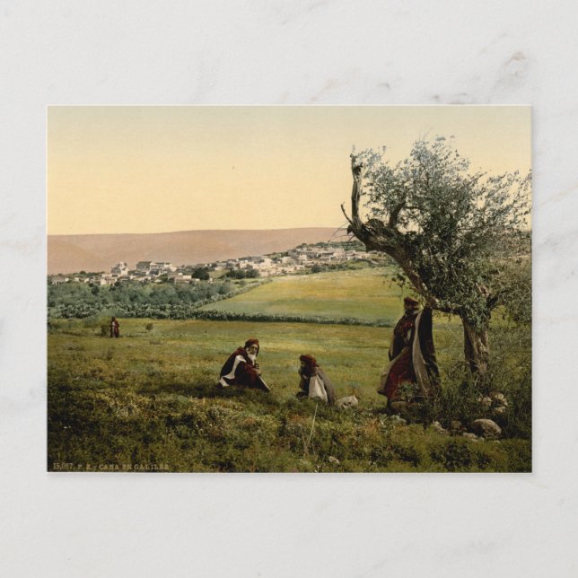 Carte Postale Une vieille photo de Cana de Galilée (Devant)