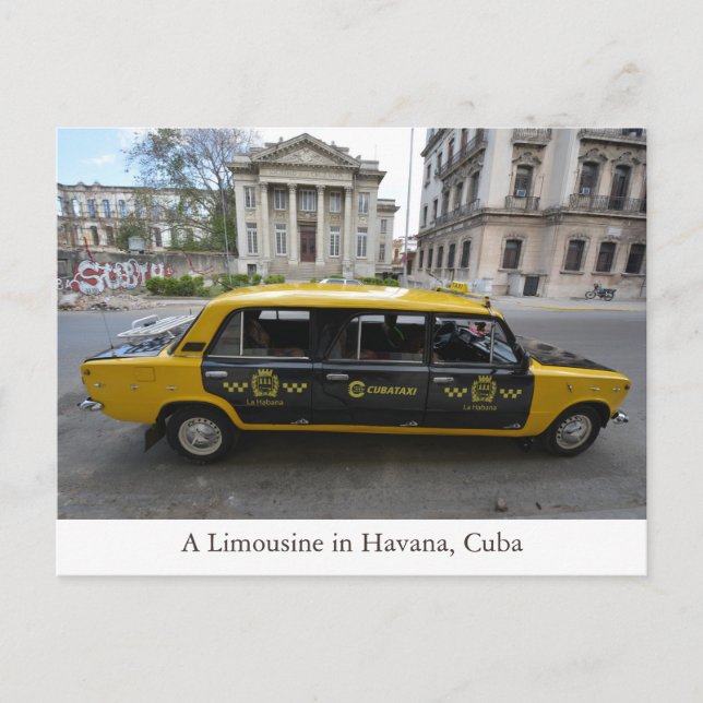Carte Postale Une voiture limousine à La Havane (La Havane) Cuba (Devant)