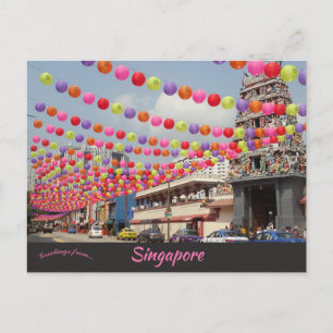 Carte Postale Une vue de Chinatown Singapore Postcard