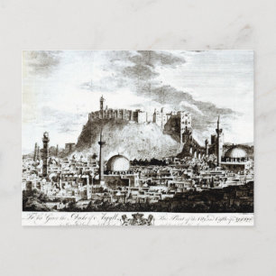 Carte Postale Une vue de la ville et du château d'Alep, Syrie