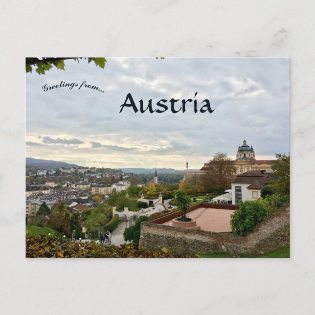 Carte Postale Une vue de Melk Austria (Devant)